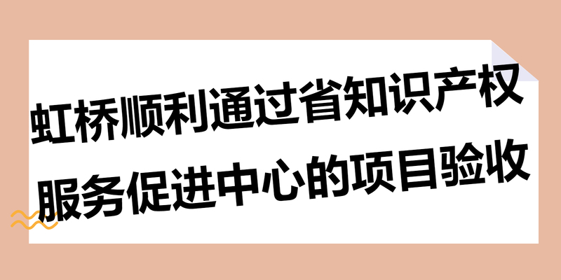 虹桥顺利通过省知识产权服务促进中心的项目验收